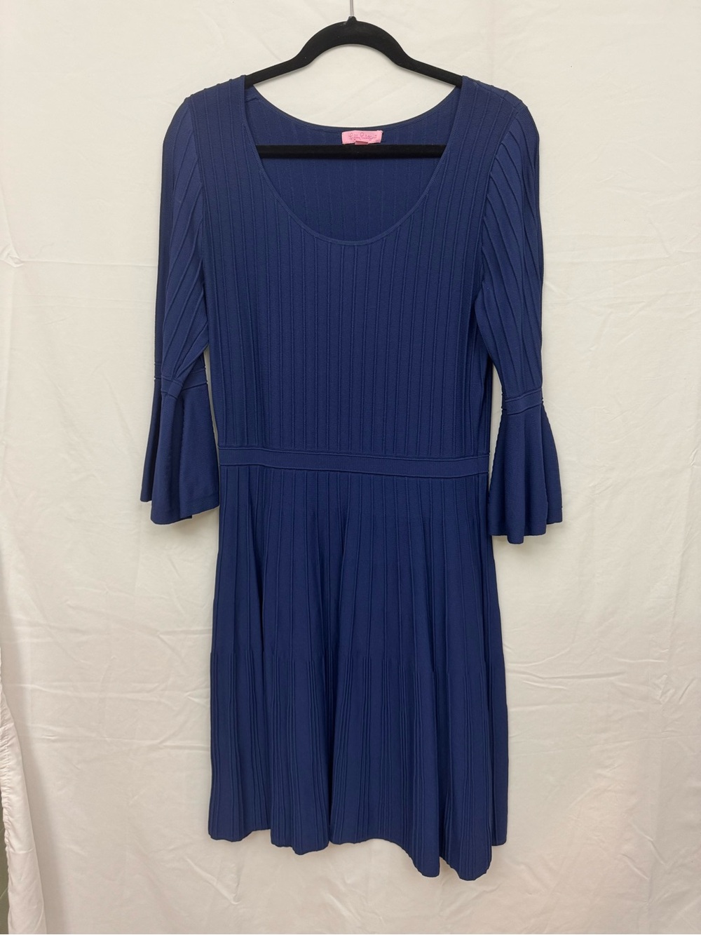Lilly Pulitzer Women's Navy Ribbed Fit-and-Flare Dress - Blue